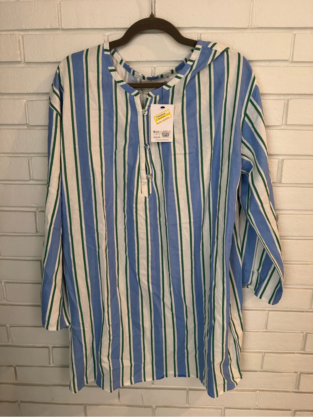 Solid & Striped Blue/White Womens Beach Dress
